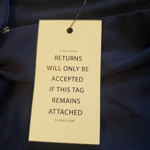 NWT Eloquii Blue Knot Front Pleated Skirt Dress Sz 24 - Picture 5 of 14